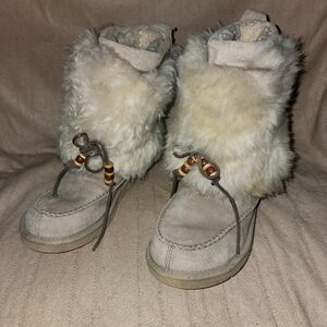 UGG Cream Fur-Lined Winter Boots